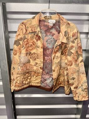 Coldwater Creek Floral tapestry jacket SIZE XL